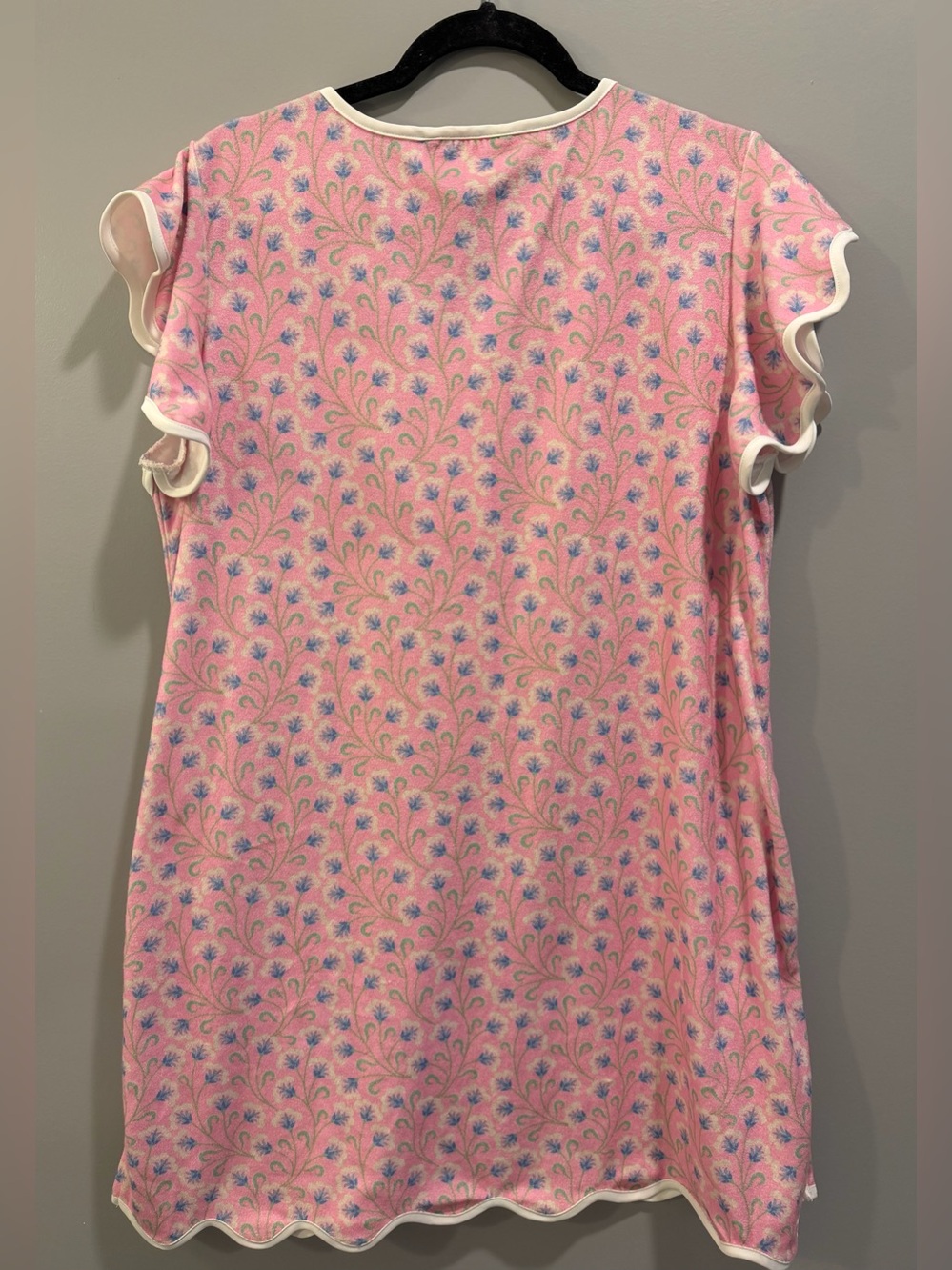 SSYS The Label Garden Vines Floral Getting Ready Robe Flutter Sleeve Pink Size M - Picture 5 of 8